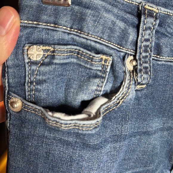 Hudson Jeans Dark Blue Distressed Skinny Jeans Size 10 - Picture 5 of 14